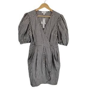 Topshop Black and White Checkered Mini Dress